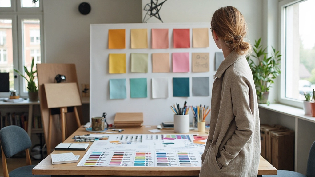 Kleurenrad met verschillende kleurschema's aangetoond — complementair, analoog, en triadic