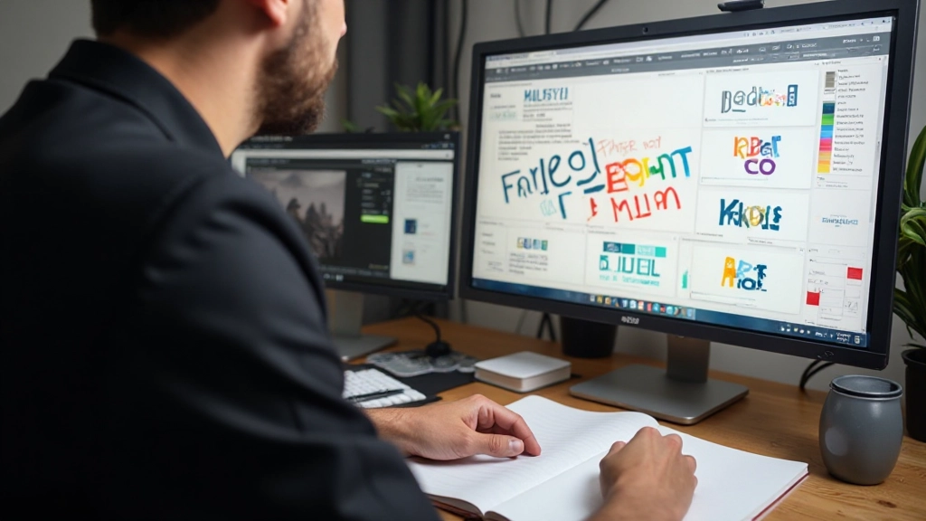 Detailedweergave van verschillende typografie-stijlen en lettertype combinaties op een designgrid