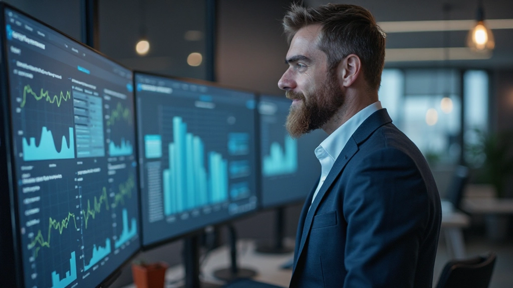 Analytics dashboard op scherm met grafieken en metrics zichtbaar